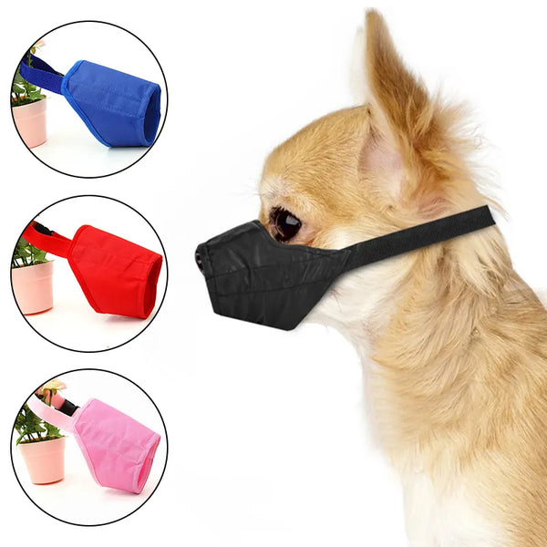 Pets-Shop Dog wearing a black muzzle with insets showing blue, red, and pink options Shopets-Amazon.