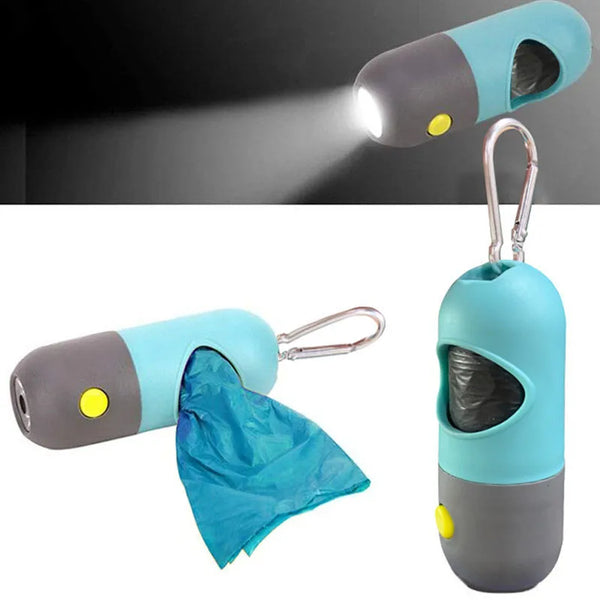 SHOPETS Biodegradable Dog Poop Bag Dispenser with LED Light