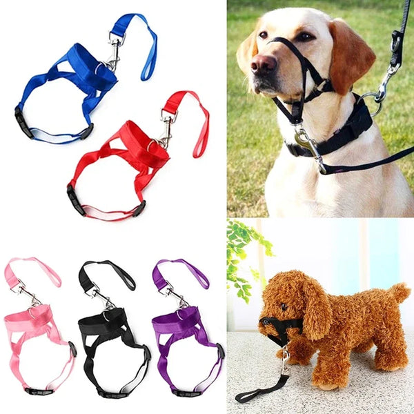 SHOPETS Pet Gentle Leader Nylon Head Collar for No Pull Control Training Harness