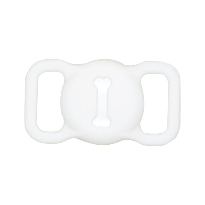 Pets-Shop. A white bone-shaped plastic toy for pets isolated on a white background. Shopets-Amazon.