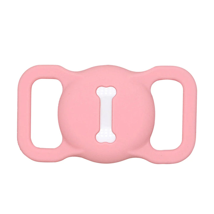 Pets-Shop Pink bone-shaped silicone pet chew toy isolated on white background. Shopets-Amazon.