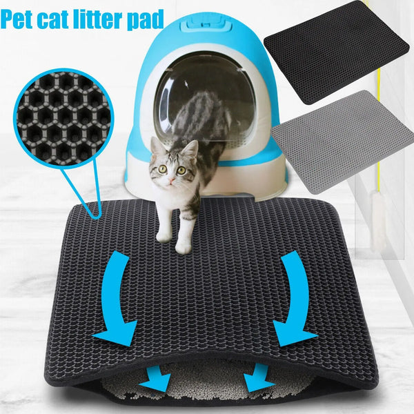 SHOPETS Double Layer Cat Litter Mat - Non-slip and Waterproof