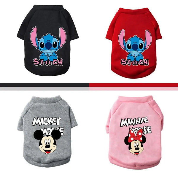 SHOPETS Disney Pet Dogs Cotton French Bulldog Pullover Hoodies for Small Medium Dogs Cats Sweatshirt - Ropa Perro Pug