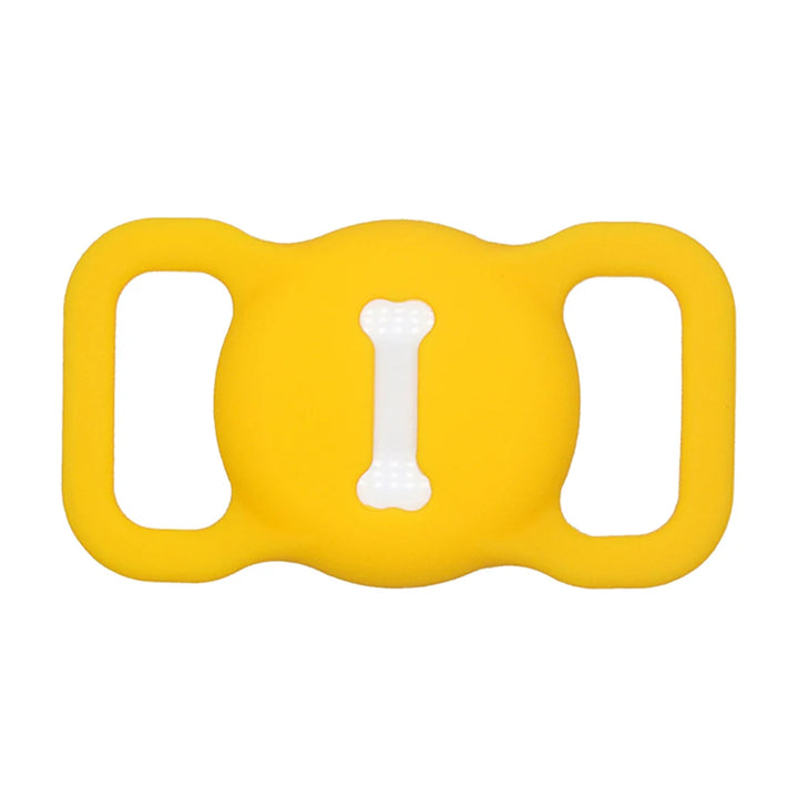 Pets-Shop. A yellow, bone-shaped dog toy with a raised bone detail in the center. Shopets-Amazon.