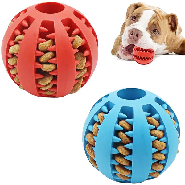 SHOPETS Dog Ball Toys for Small Dogs: Interactive Elasticity Puppy Chew Toy for Tooth Cleaning