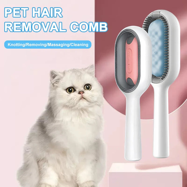 SHOPETS Pet Grooming Brush and Knot Remover Comb for Cats