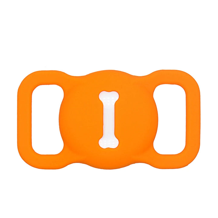 Pets-Shop Orange bone-shaped silicone dog chew toy on a white background. Shopets-Amazon.