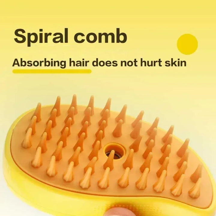 Pets-Shop. A yellow spiral comb with cone-shaped teeth designed to remove hair without harming skin. Shopets-Amazon.