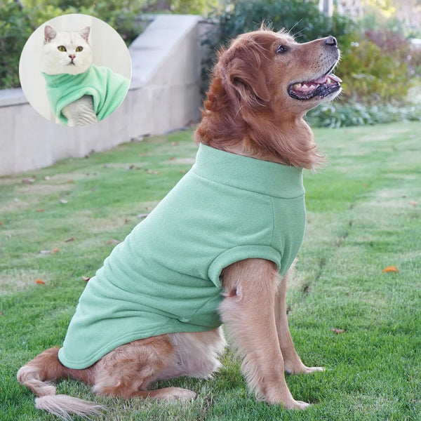 SHOPETS Fleece Pet Jacket for Cats and Dogs Sizes S-8XL Ideal for Spring and Autumn