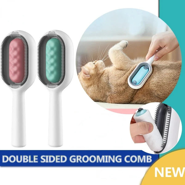 SHOPETS Double-Sided Pet Hair Removal Comb