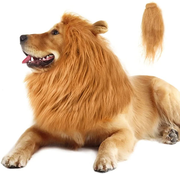 SHOPETS Large Dog Lion Mane Costume - Pet Cosplay Clothing Accessories