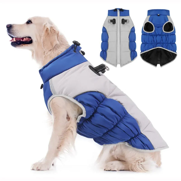 SHOPETS Waterproof Dog Snow Jacket with Built-in Harness