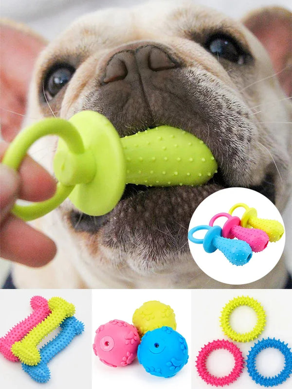 SHOPETS Small Dog Indestructible Chew Toy for Teeth Cleaning and Training