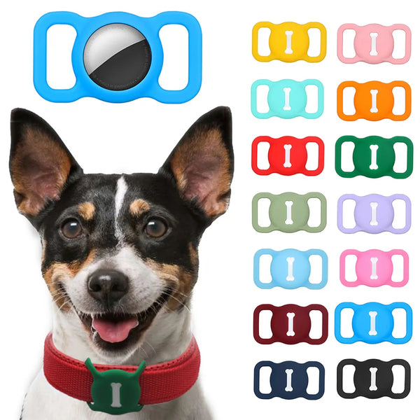 Pets-Shop Colorful selection of dog clicker training devices above a happy dog wearing a red collar Shopets-Amazon.